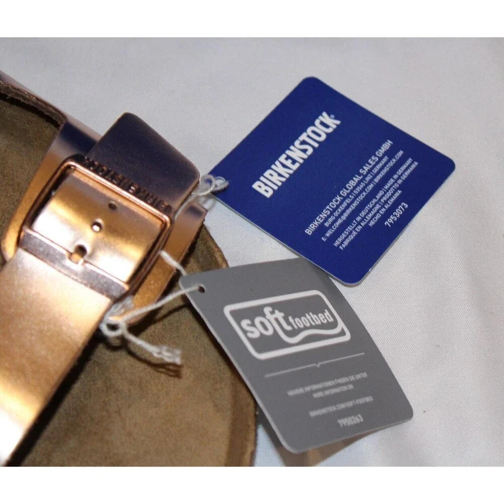 Birkenstock Arizona Buckle Narrow‎ Fit Birko Flor Sandals COPPER EU 37 US 6-6.5